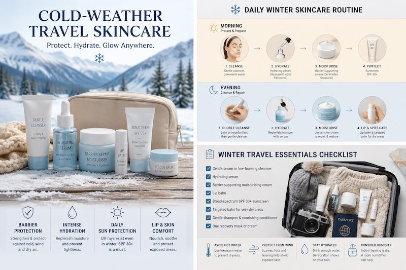 cold weather travel skincare information