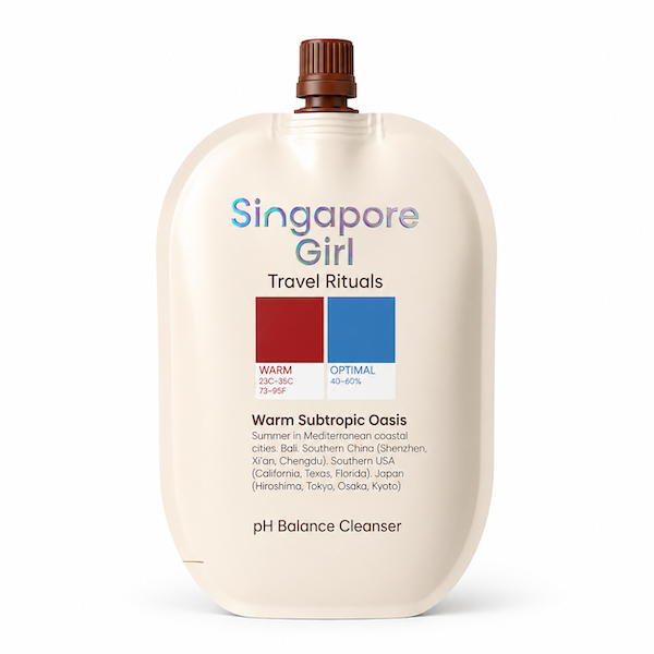 Singapore girl travel kit sachet for warm and optimal climate